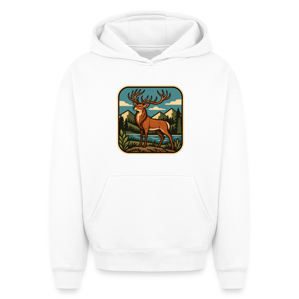 Walddhirsch Oversized Heavyweight Hoodie - Weiß