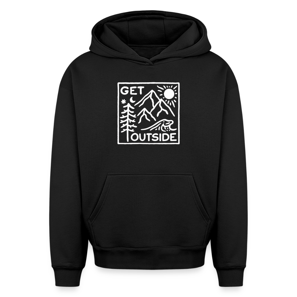 Get Outside Oversized Heavyweight Hoodie - Schwarz