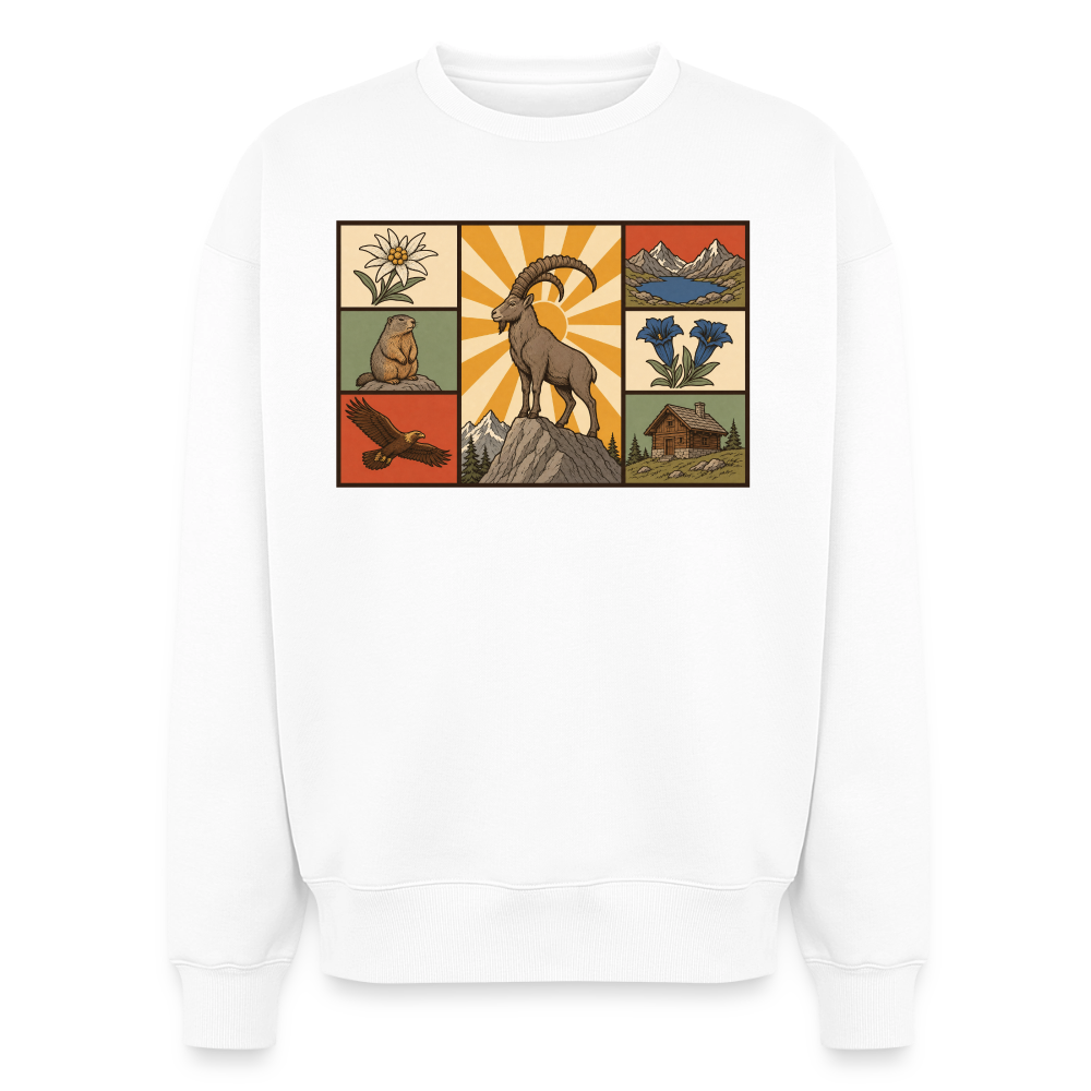 Steinbock Oversized Heavyweight Sweater - Weiß