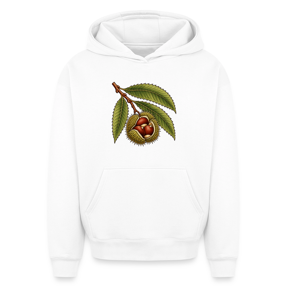 Esskastanie  Oversized Heavyweight Hoodie - Weiß