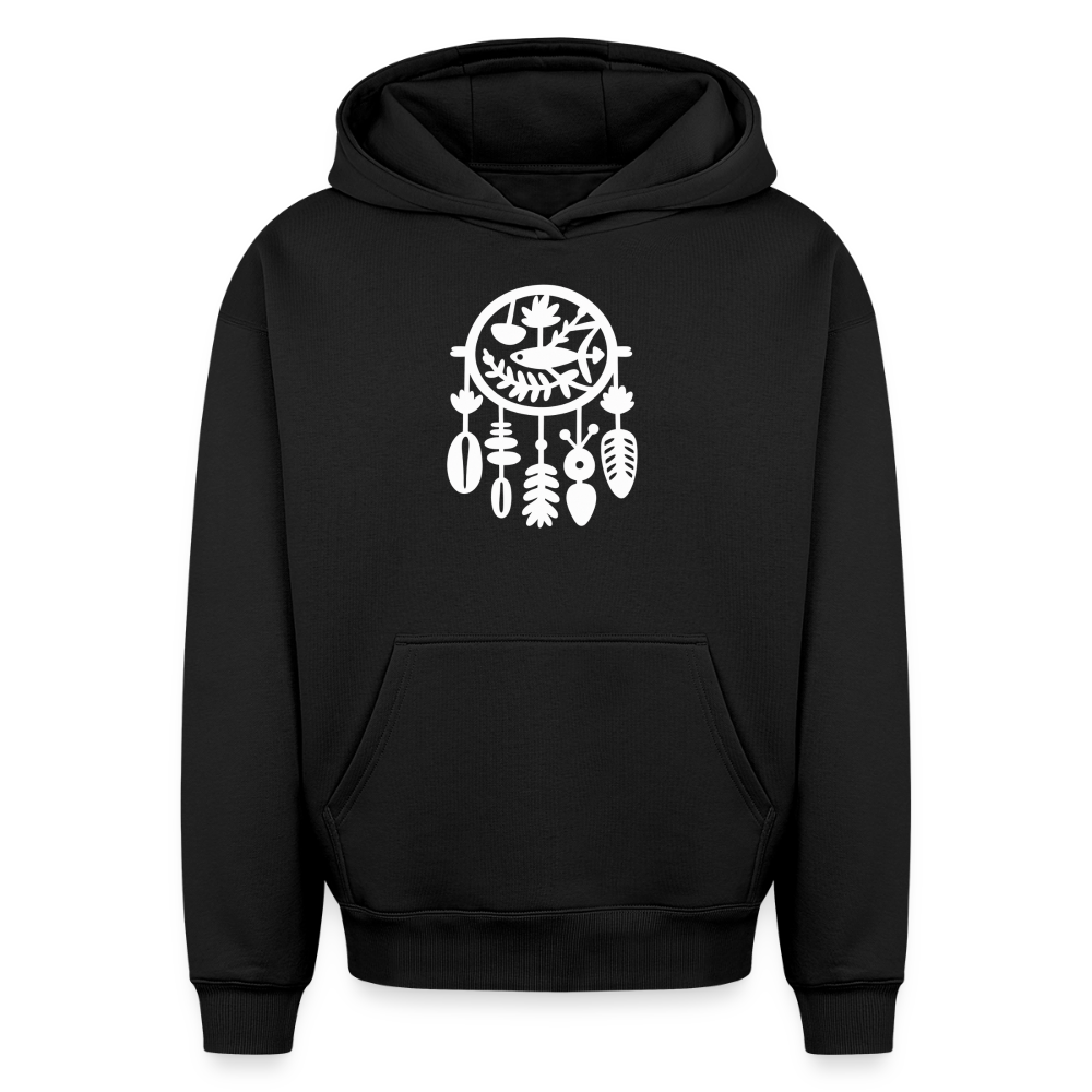 Traumfänger Oversized Heavyweight Hoodie - Schwarz