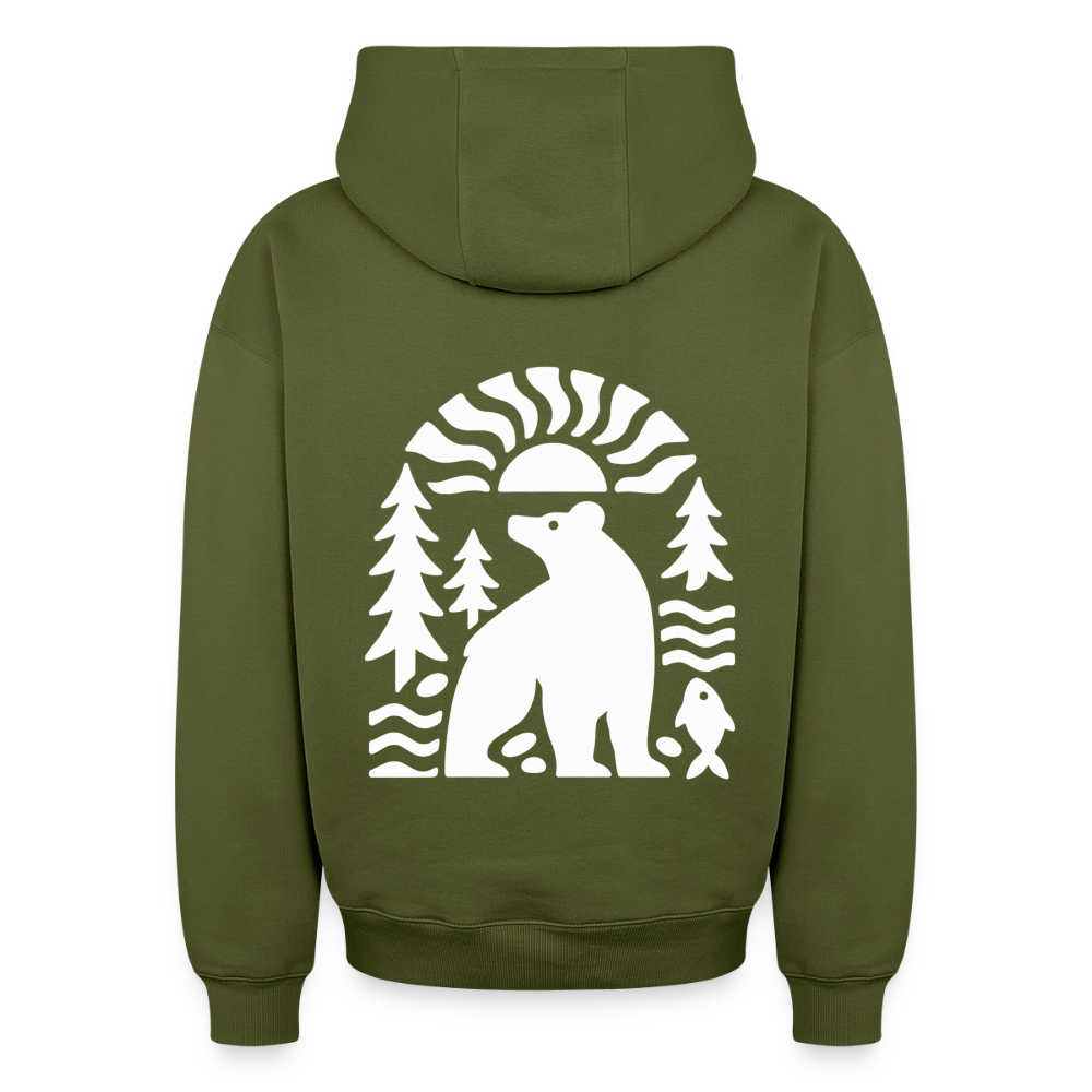 Der Bär Oversized Heavyweight Hoodie - Khaki