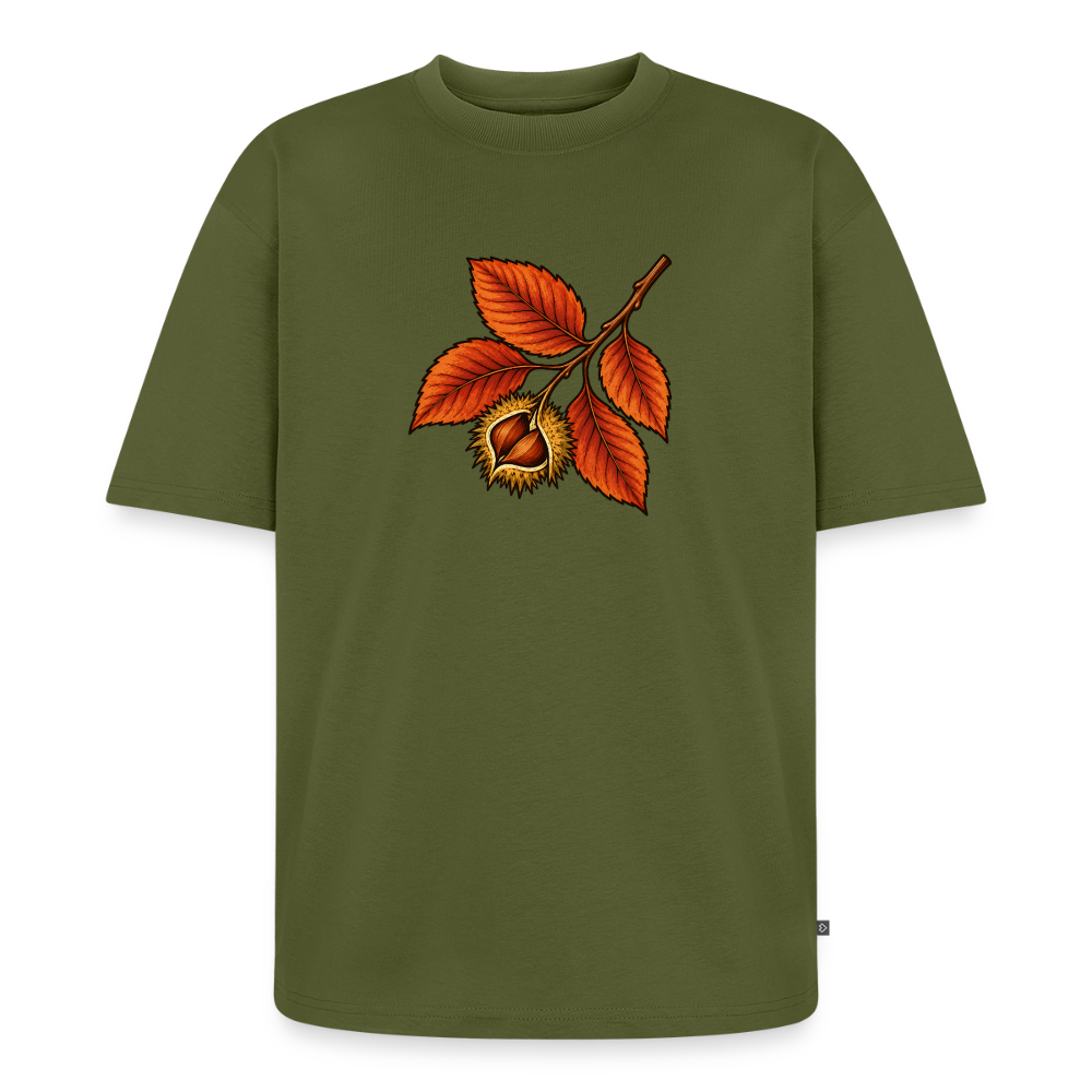 Buchenzweig Premium Oversized Bio T-Shirt - Khaki