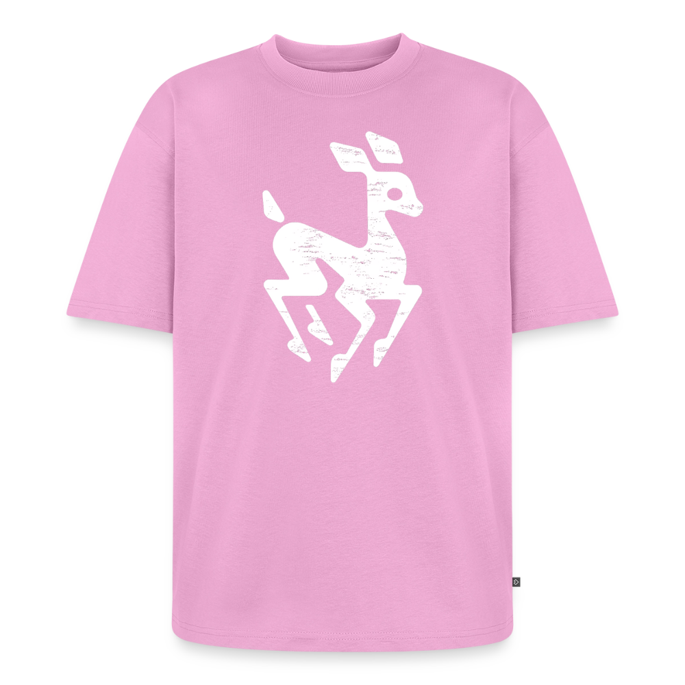 Reh Premium Oversized Bio T-Shirt - Verwaschenes Rosa