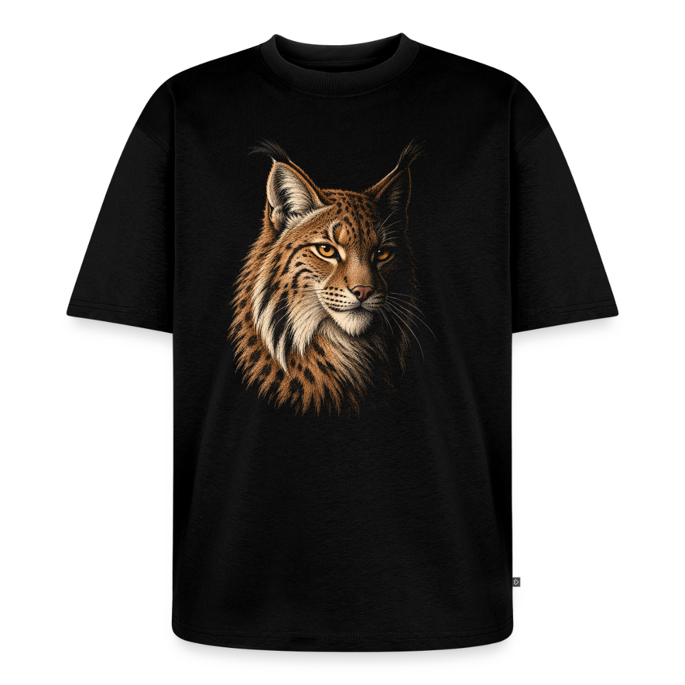 Luchs  Premium Oversized Bio T-Shirt - Schwarz