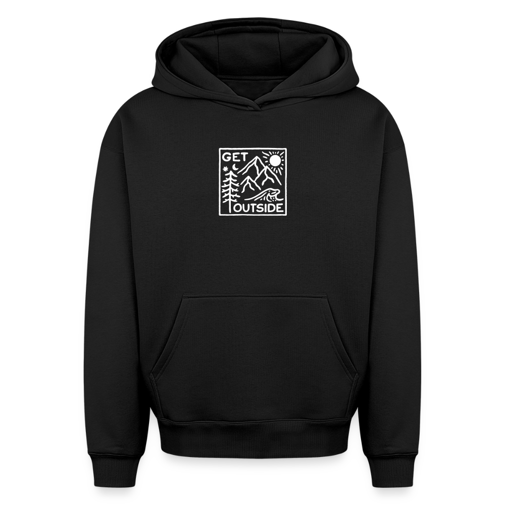 Get Outside Oversized Heavyweight Hoodie - Schwarz