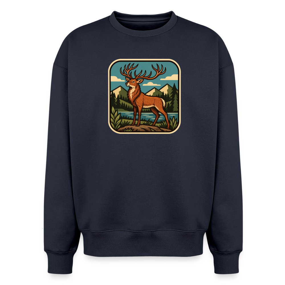 Hirsch Oversized Heavyweight Sweater - Navy