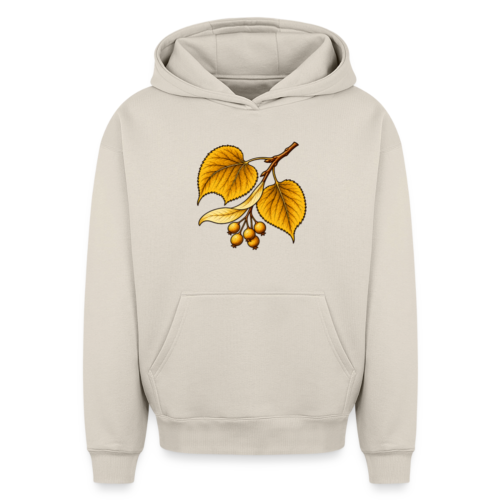 Lindenblatt  Oversized Heavyweight Hoodie - Beige