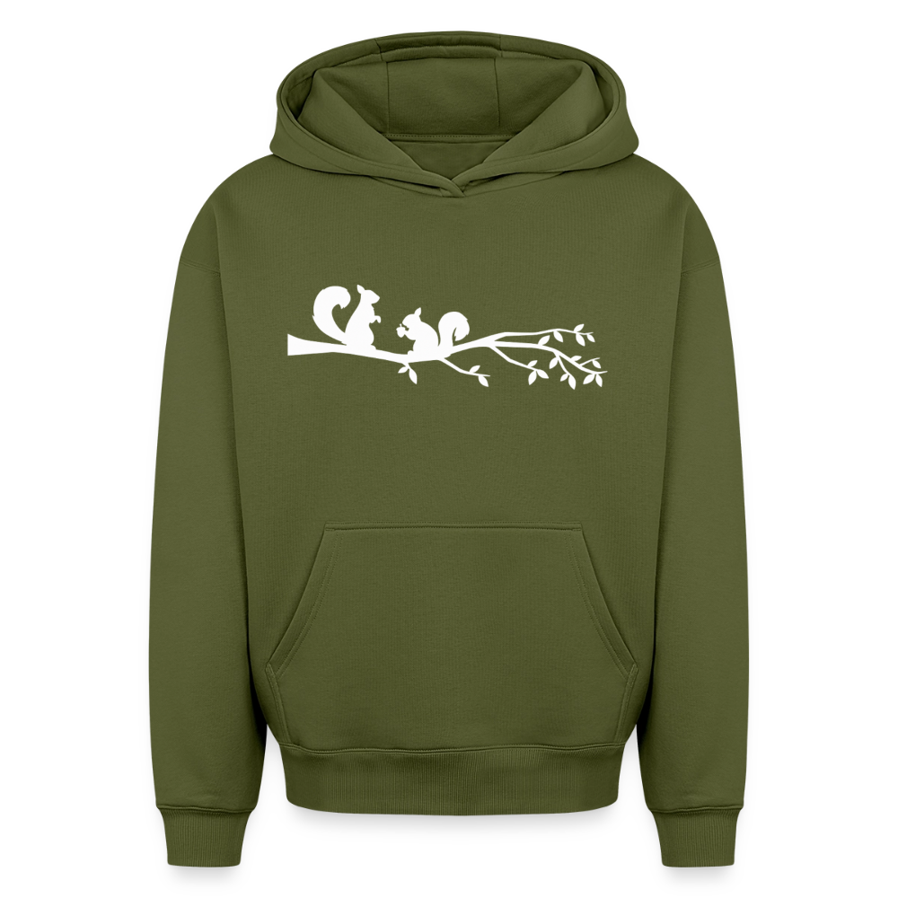 Eichhörnchen Oversized Heavyweight Hoodie - Khaki