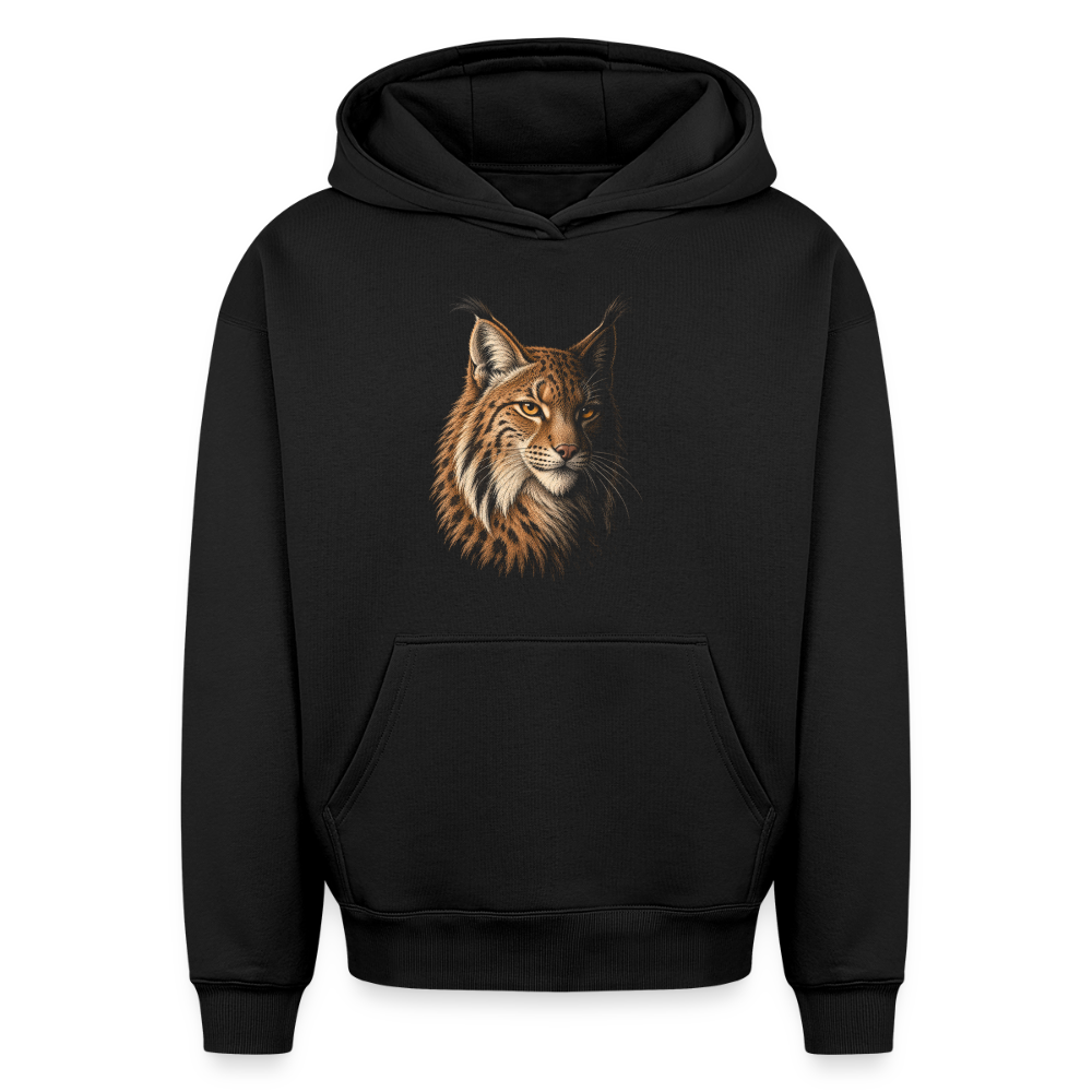 Luchs Oversized Heavyweight Hoodie - Schwarz