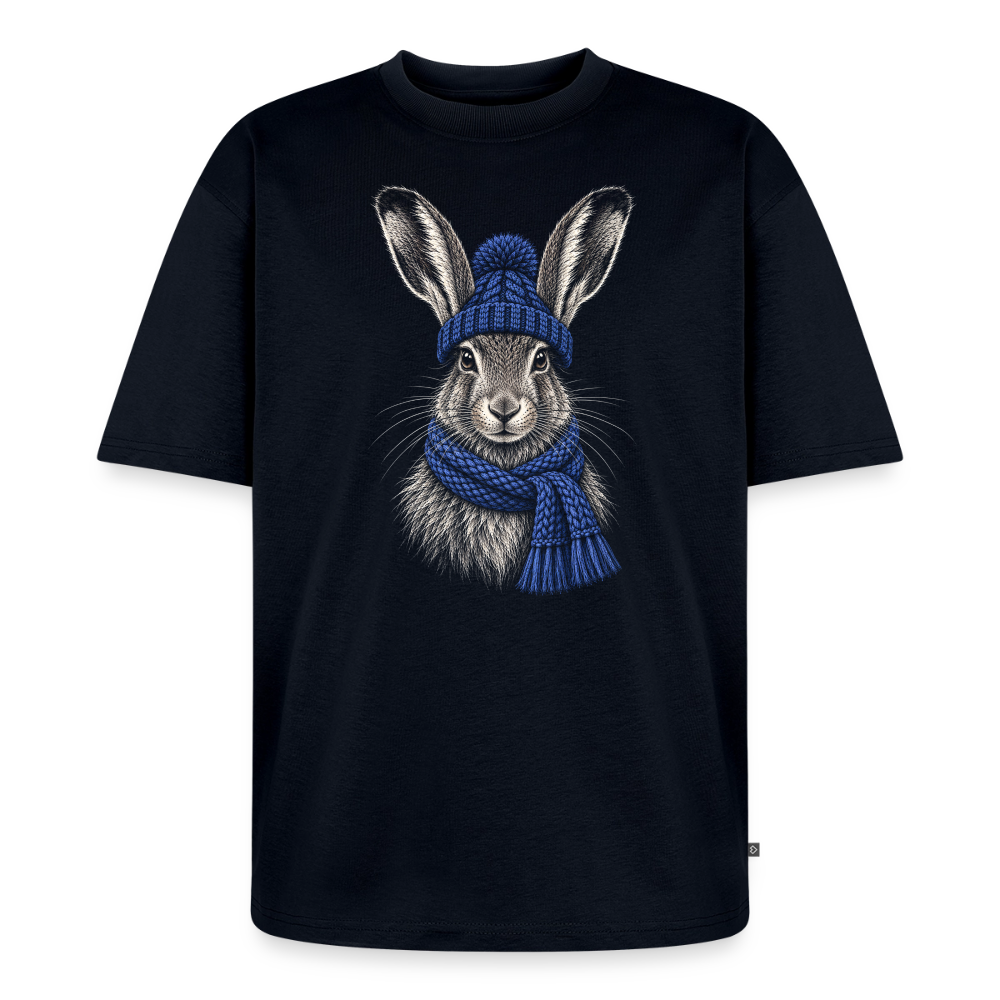 Feldhase Premium Oversized Bio T-Shirt - Navy