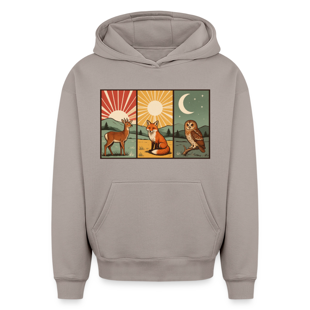 Tag und Nacht Oversized Heavyweight Hoodie - Taupe