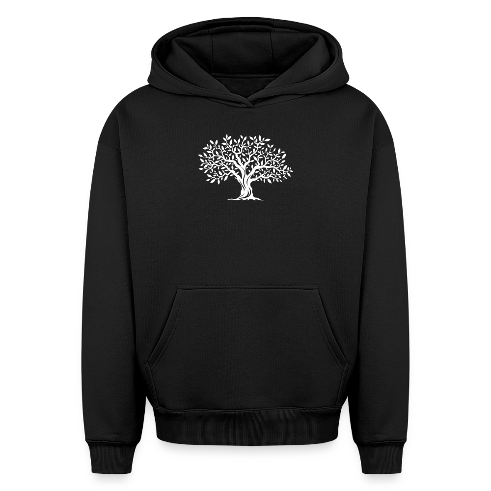 Baum Oversized Heavyweight Hoodie - Schwarz
