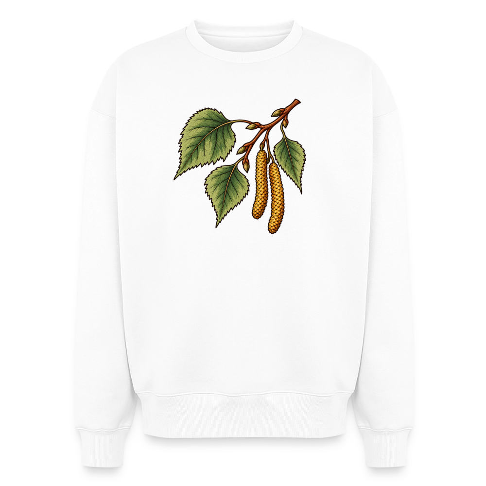 Birkenzweig Oversized Heavyweight Sweater - Weiß