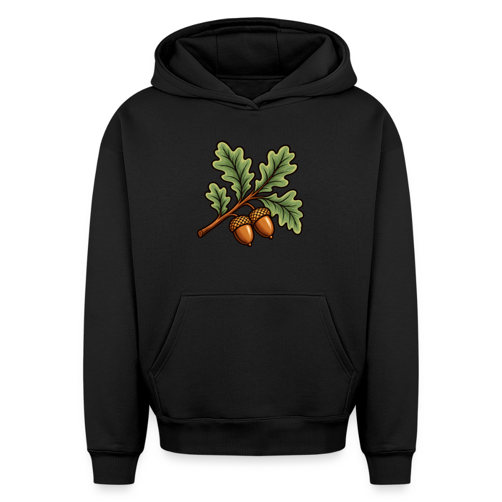 Eichelzweig Oversized Heavyweight Hoodie - Schwarz