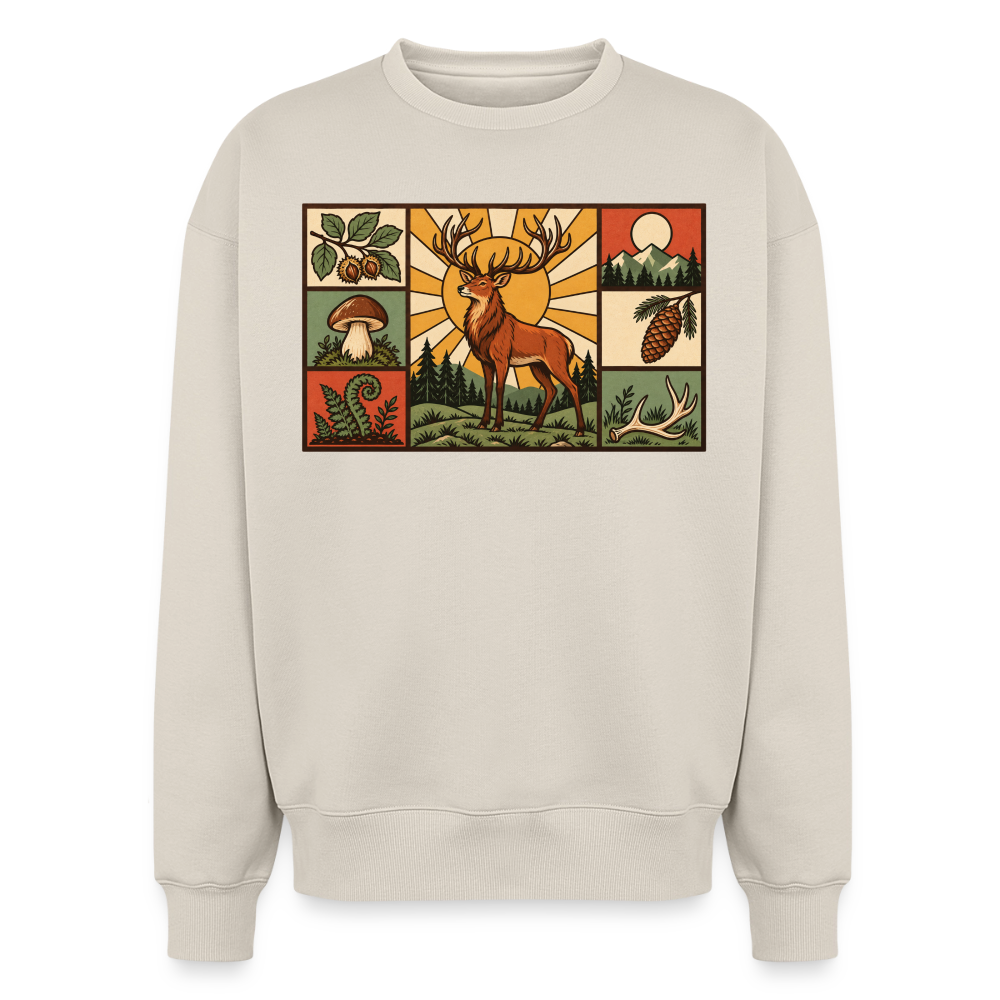 Wald Hirsch  Oversized Heavyweight Sweater - Beige
