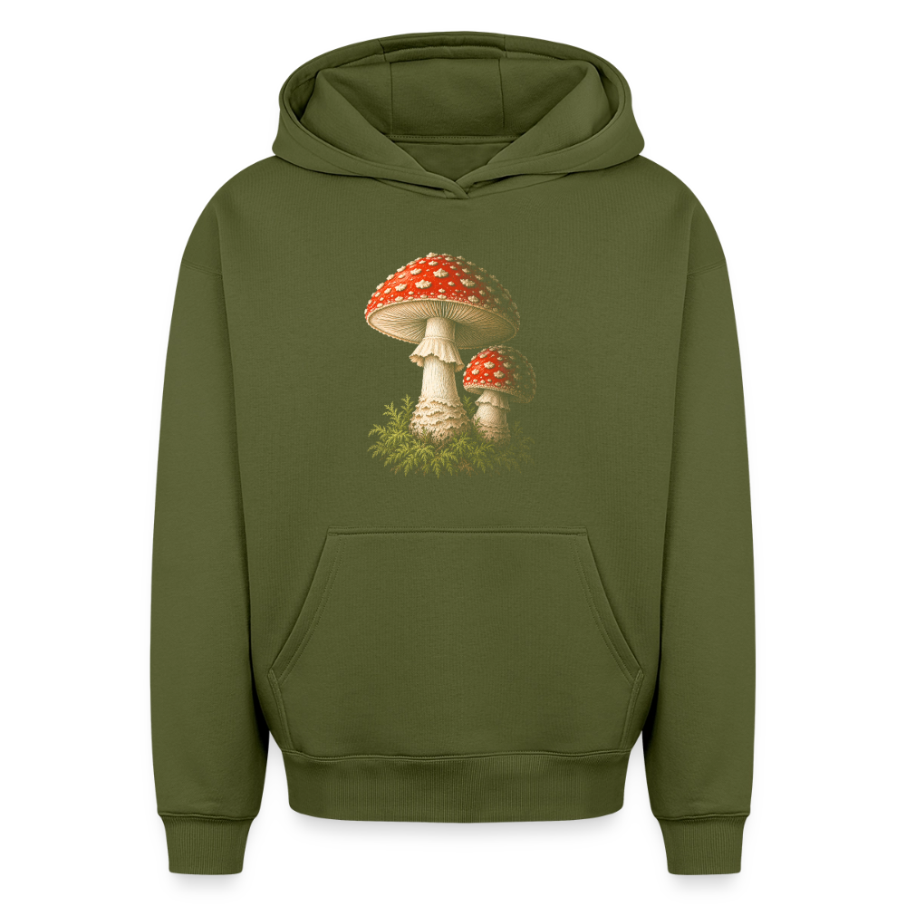 Fliegenpilz Oversized Heavyweight Hoodie - Khaki