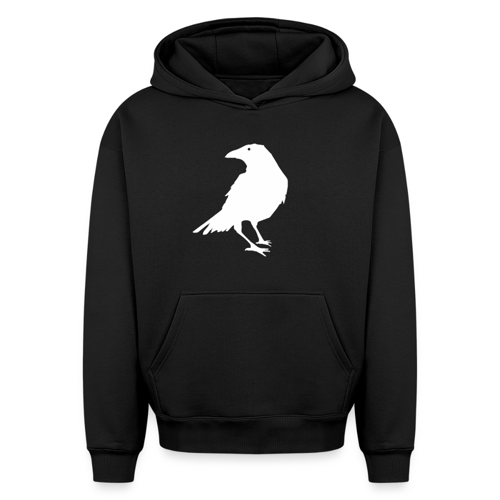 Krähe Oversized Heavyweight Hoodie - Schwarz