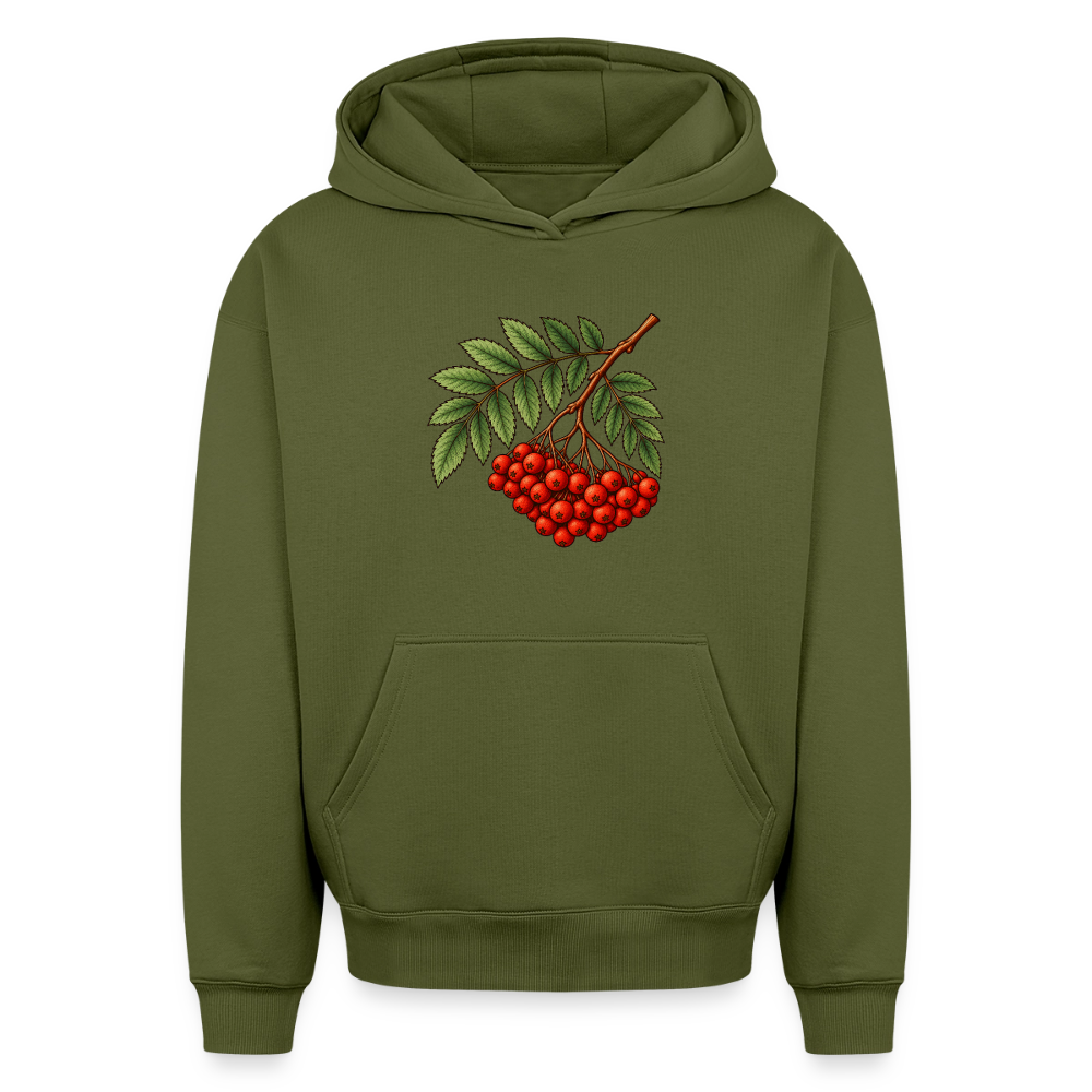 Eberesche Oversized Heavyweight Hoodie - Khaki