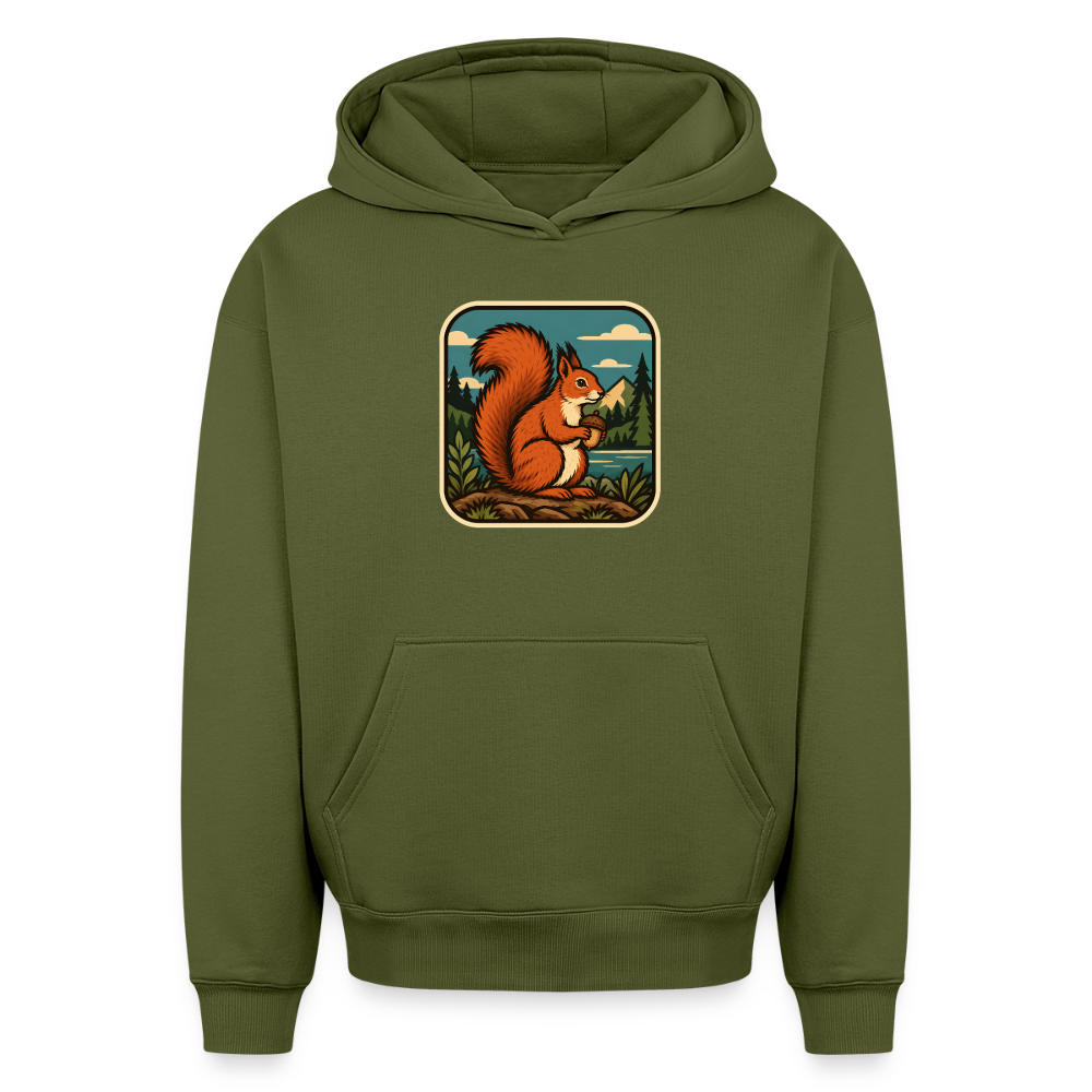 Eichhörnchen Oversized Heavyweight Hoodie - Khaki