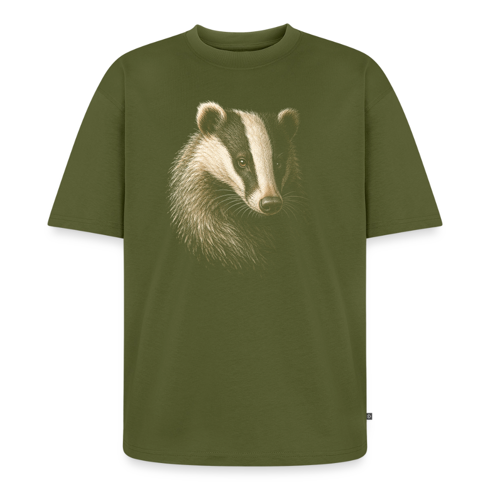 Dachs Premium Oversized Bio T-Shirt - Khaki