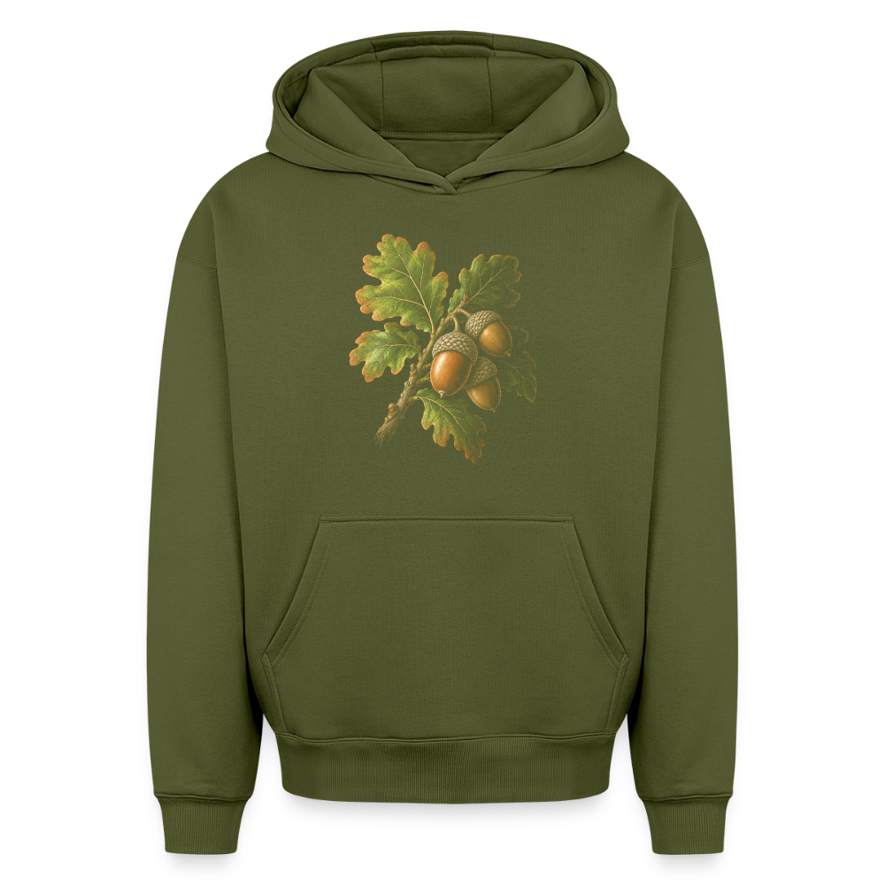 Eichenblatt Oversized Heavyweight Hoodie - Khaki