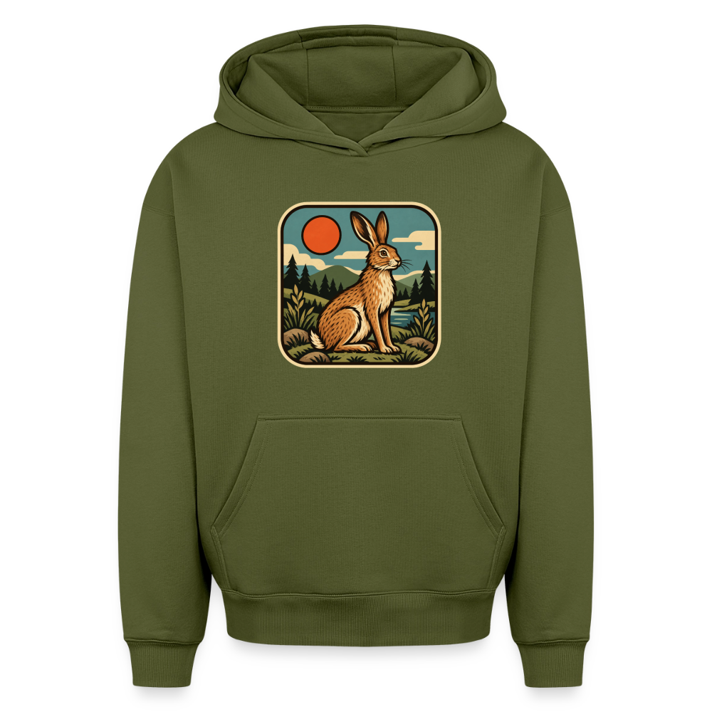 Hase Oversized Heavyweight Hoodie - Khaki