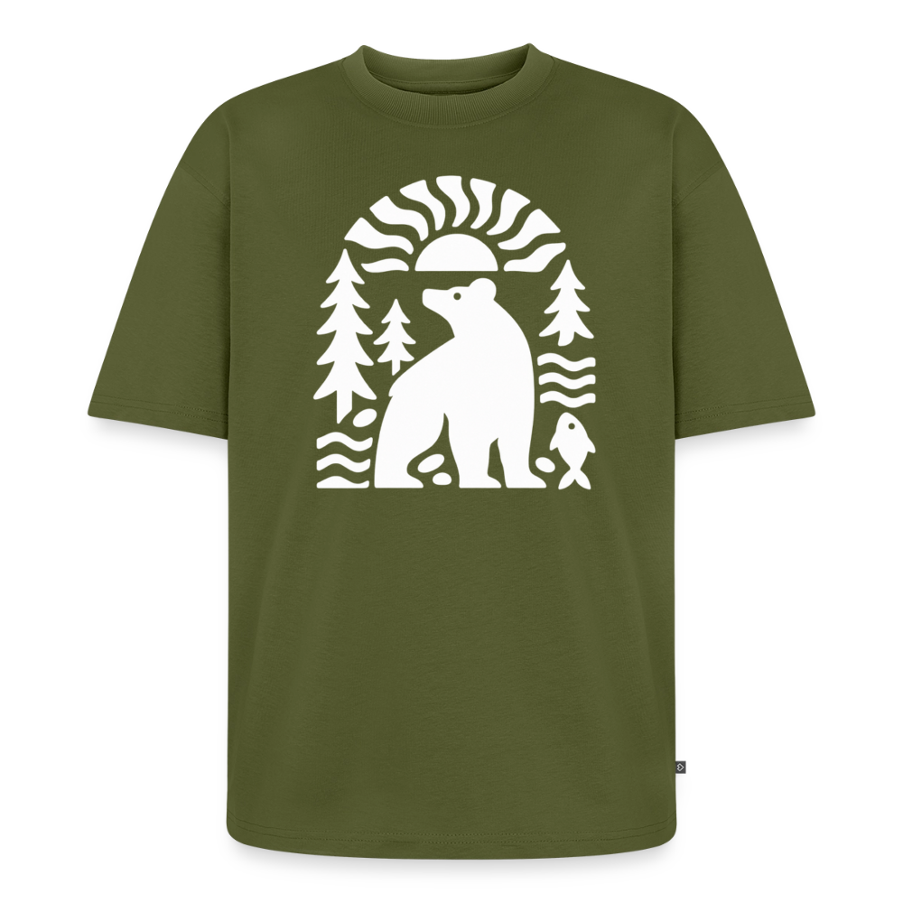 Waldbär Premium Oversized Bio T-Shirt - Khaki