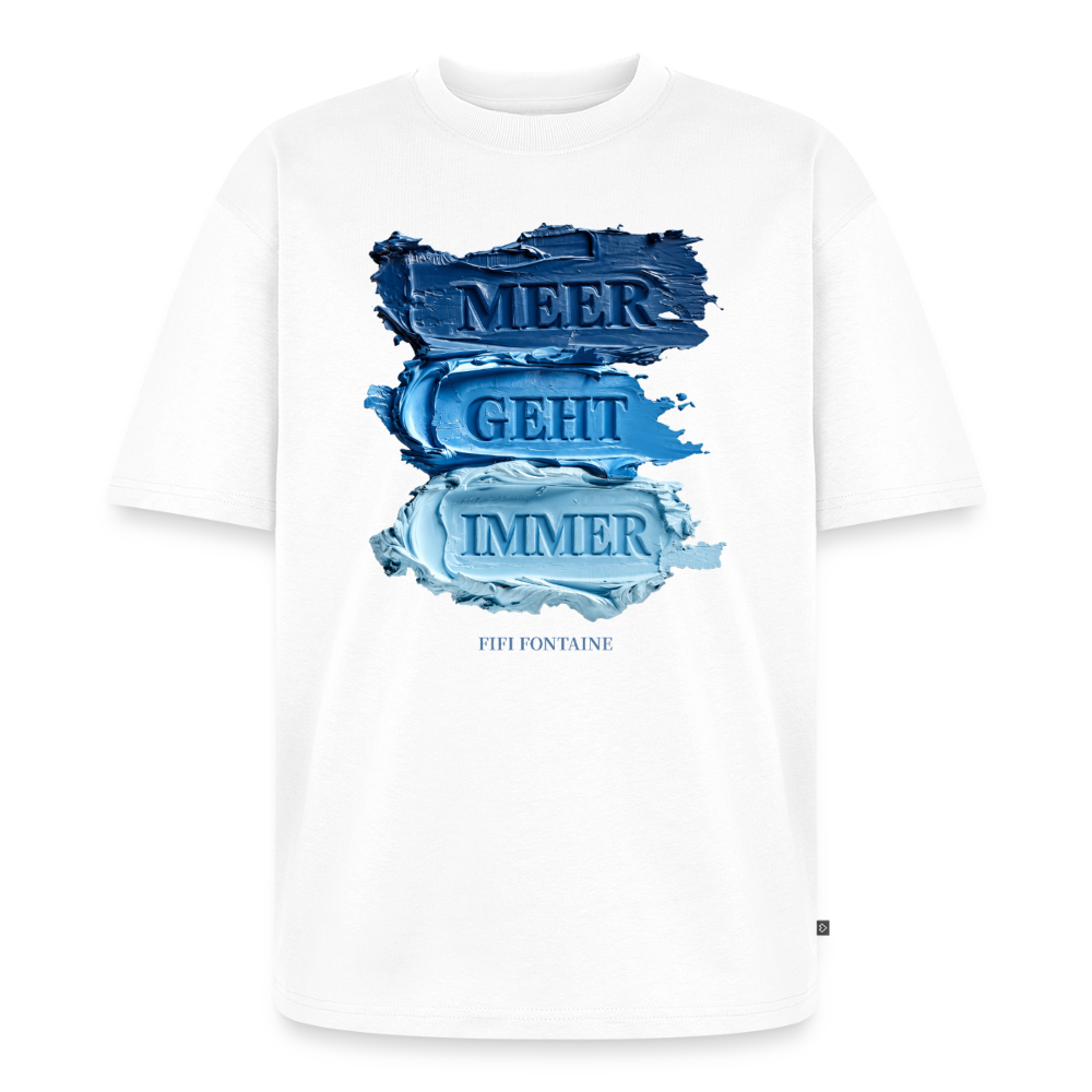 Meer Oversized Bio T-Shirt - Weiß