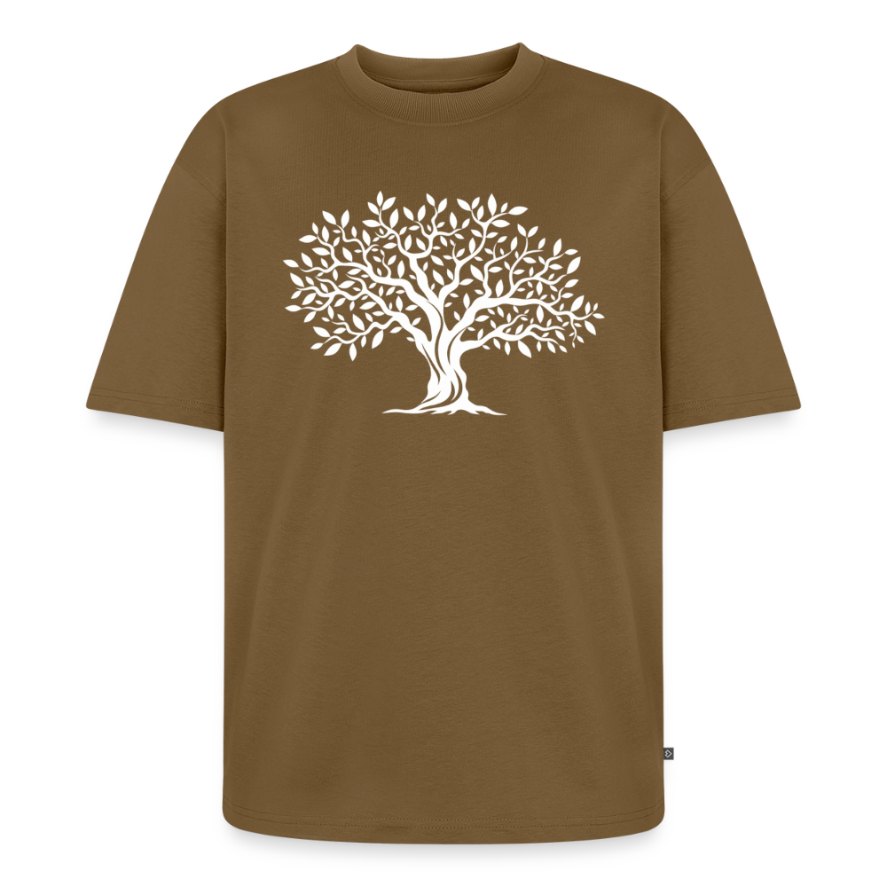 Baum Premium Oversized Bio T-Shirt - Nussbraun