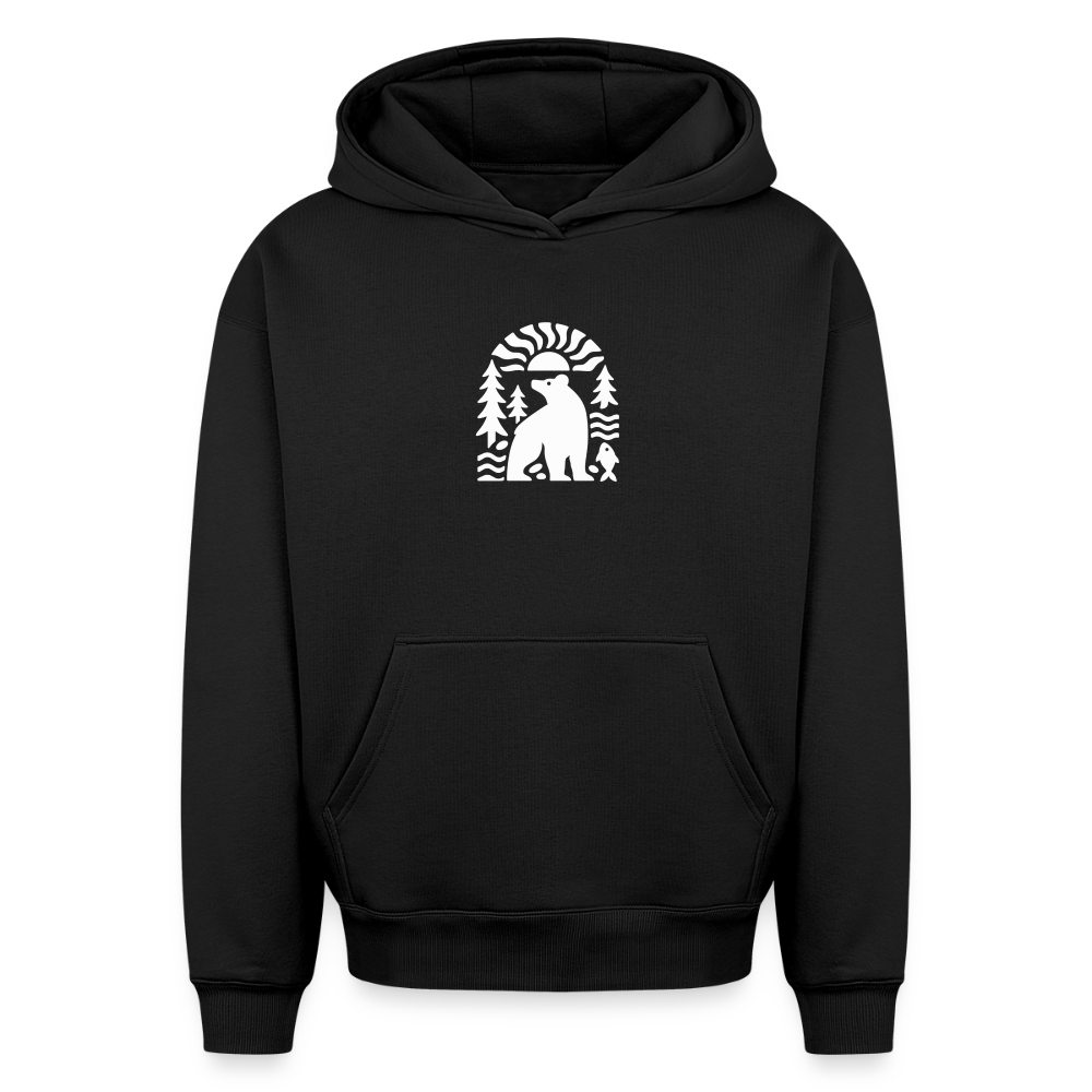 Der Bär Oversized Heavyweight Hoodie - Schwarz