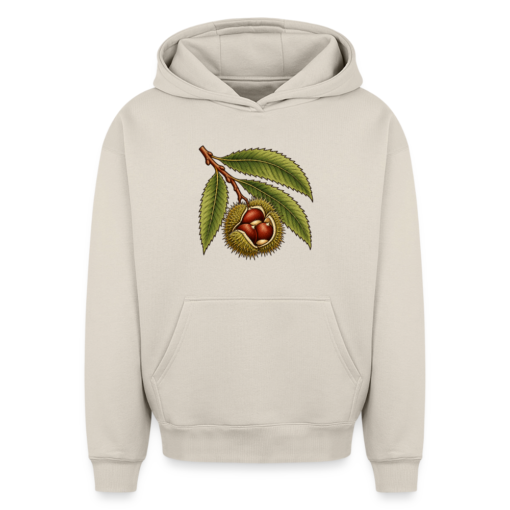 Esskastanie  Oversized Heavyweight Hoodie - Beige