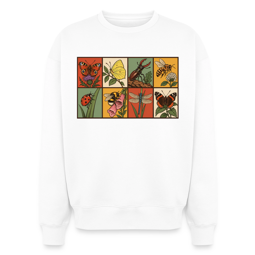 Insekten der Natur Oversized Heavyweight Sweater - Weiß