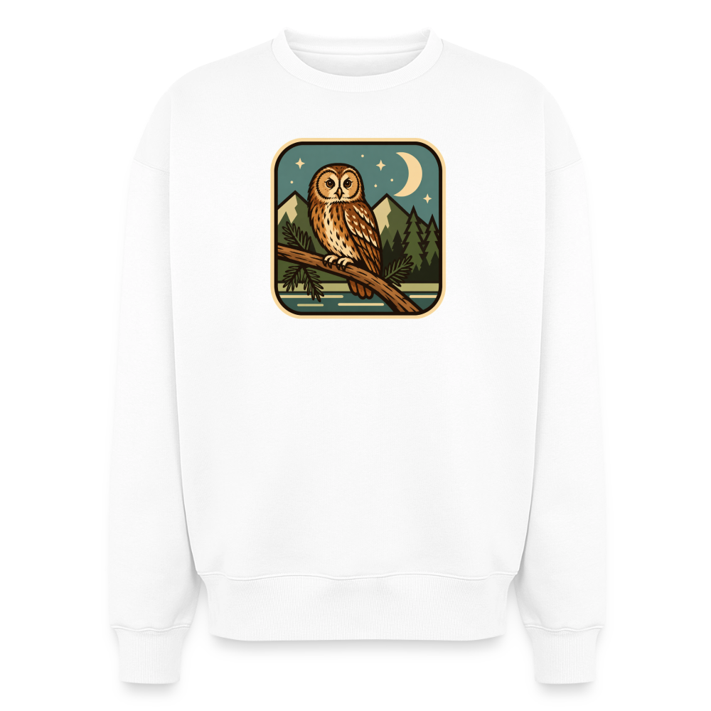 Eule Oversized Heavyweight Sweater - Weiß
