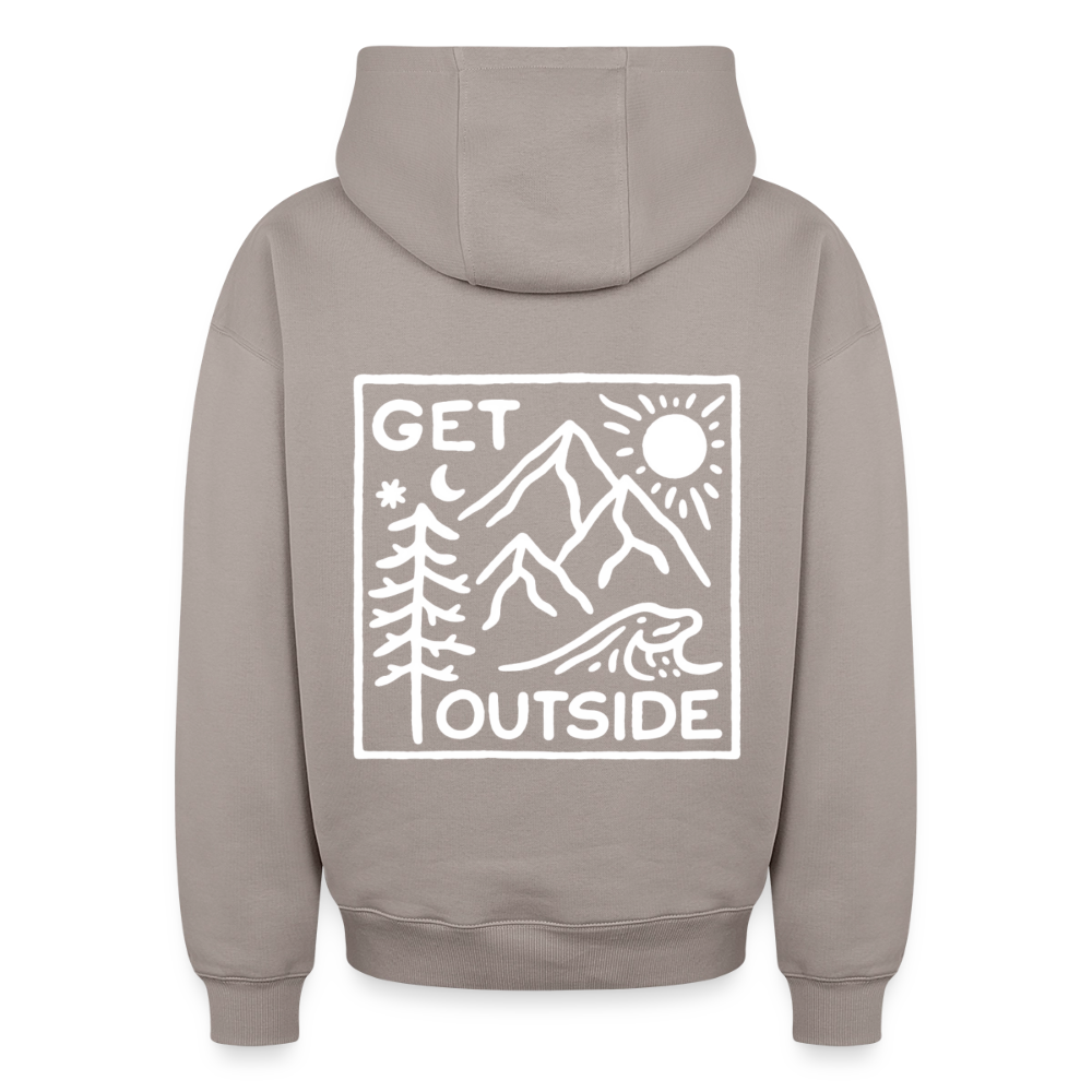 Get Outside Oversized Heavyweight Hoodie - Taupe