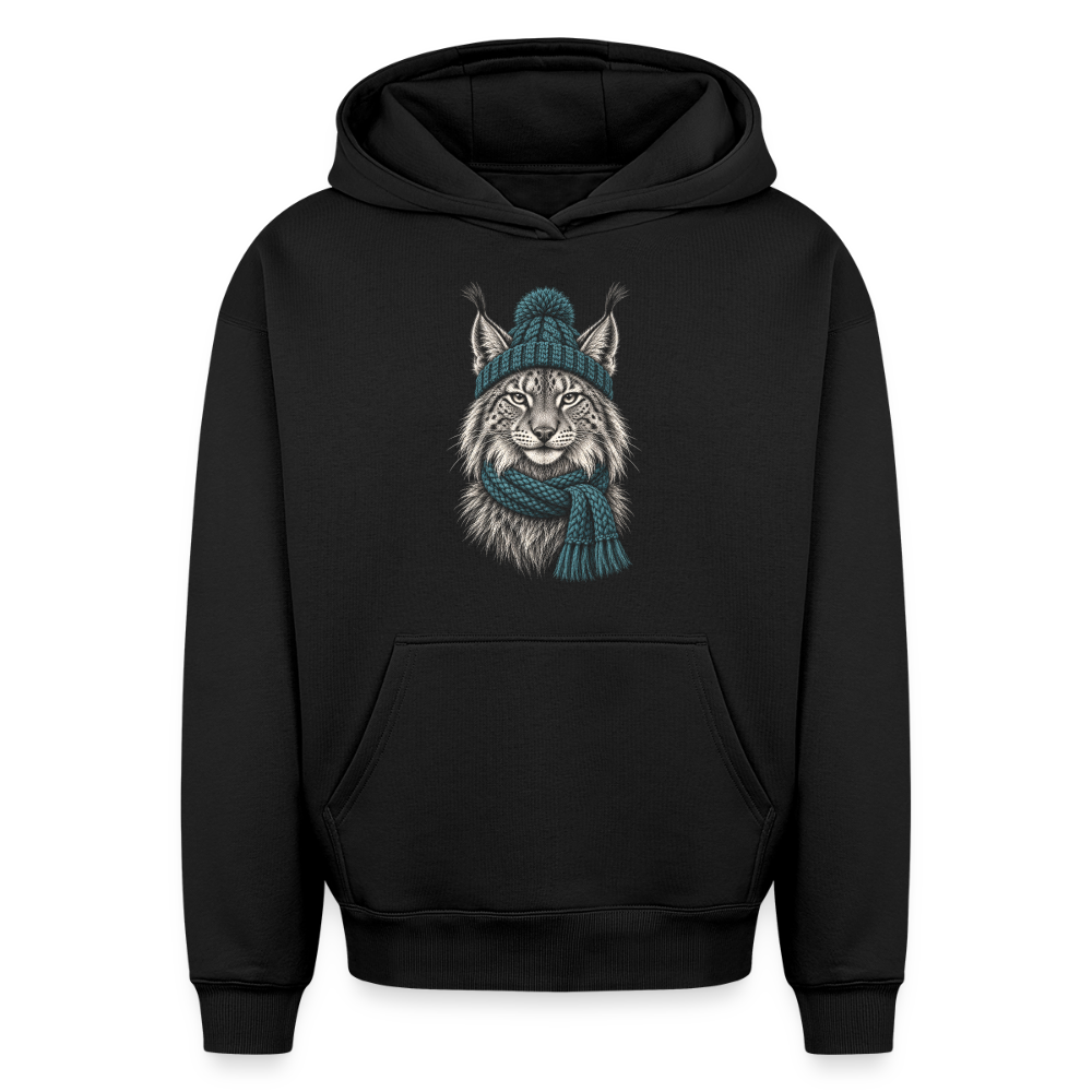 Luchs Oversized Heavyweight Hoodie - Schwarz
