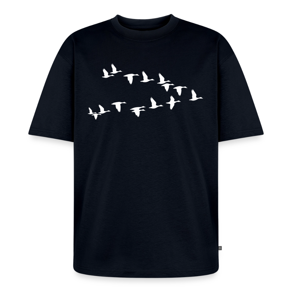 Wildgänse Premium Oversized Bio T-Shirt - Navy