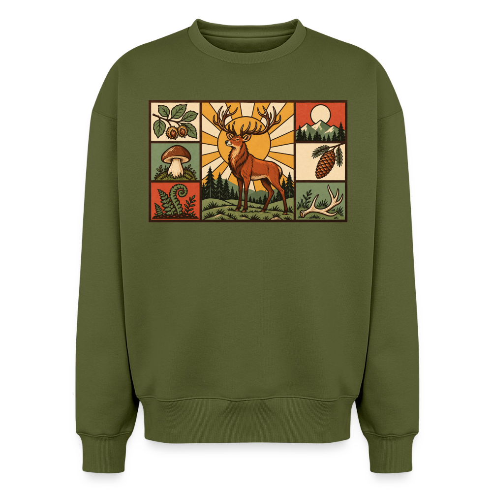 Wald Hirsch  Oversized Heavyweight Sweater - Khaki