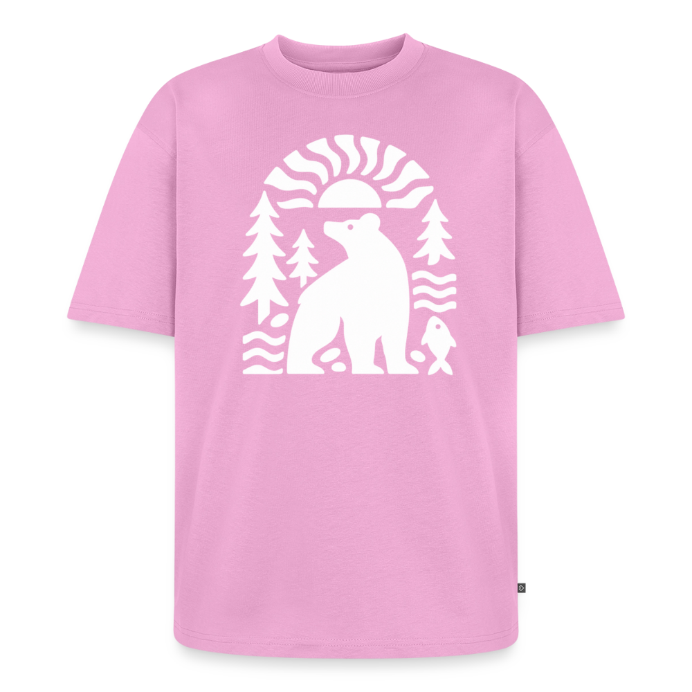 Waldbär Premium Oversized Bio T-Shirt - Verwaschenes Rosa