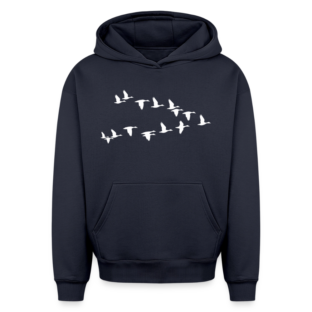 Wildgänse Oversized Heavyweight Hoodie - Navy