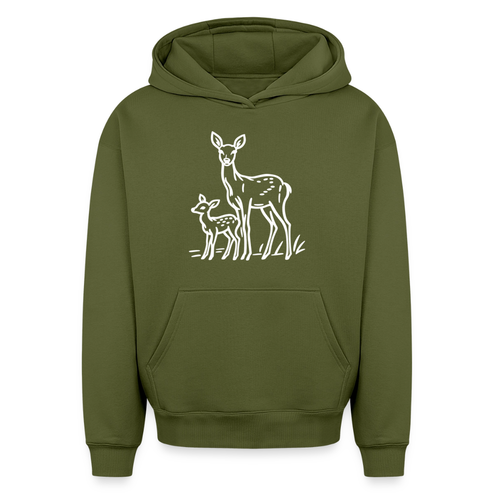 Rehe Oversized Heavyweight Hoodie - Khaki