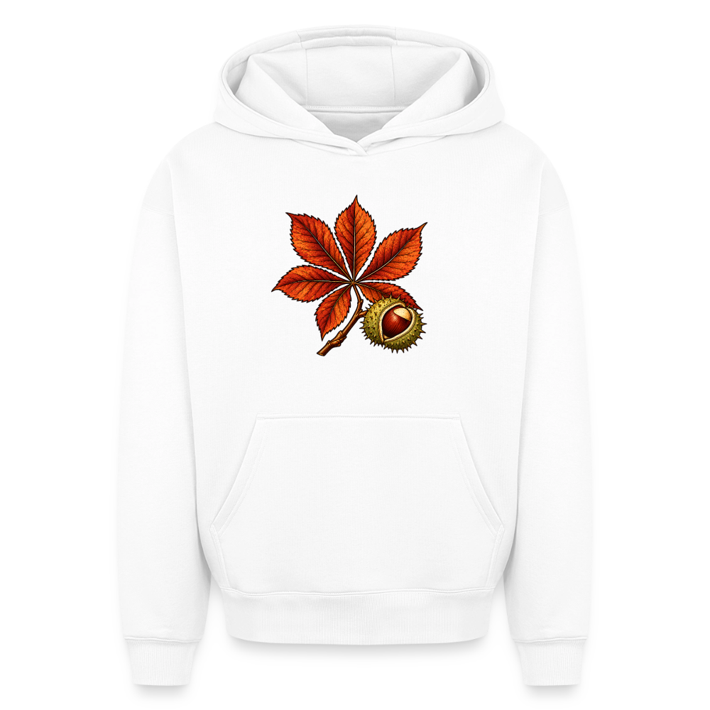 Rosskastanie Oversized Heavyweight Hoodie - Weiß