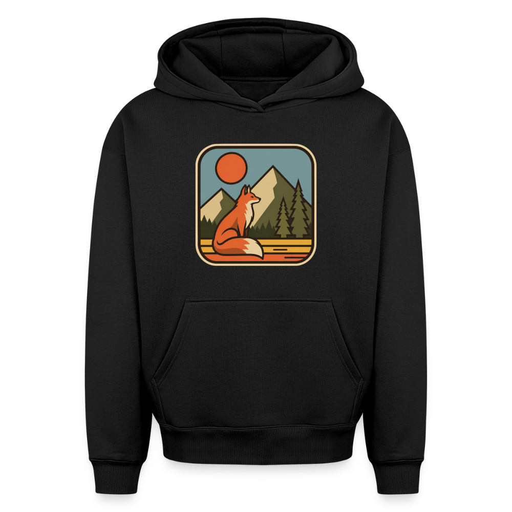 Fuchs Oversized Heavyweight Hoodie - Schwarz