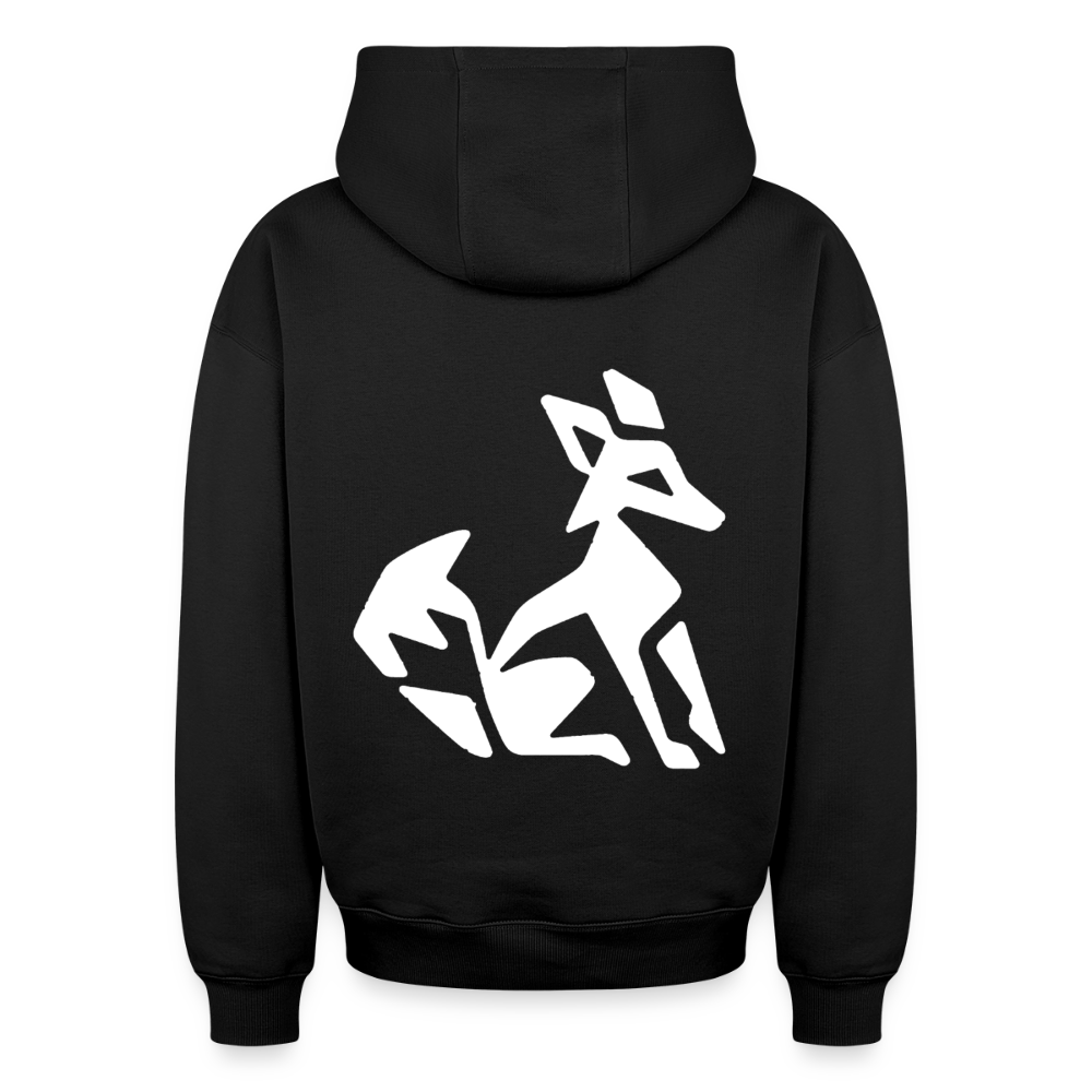Fuchs Oversized Heavyweight Hoodie - Schwarz
