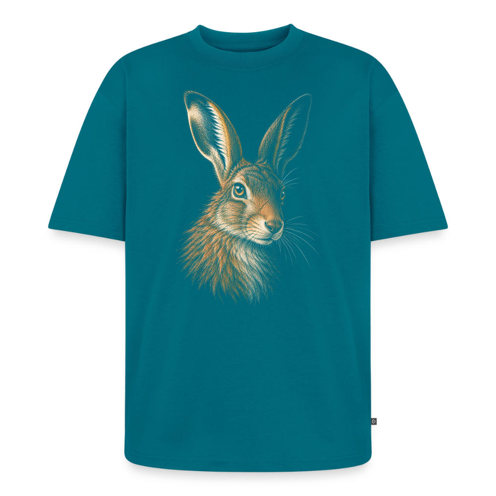 Hase Premium Oversized Bio T-Shirt - Petrol
