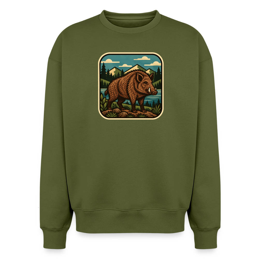 Wildschwein Oversized Heavyweight Sweater - Khaki