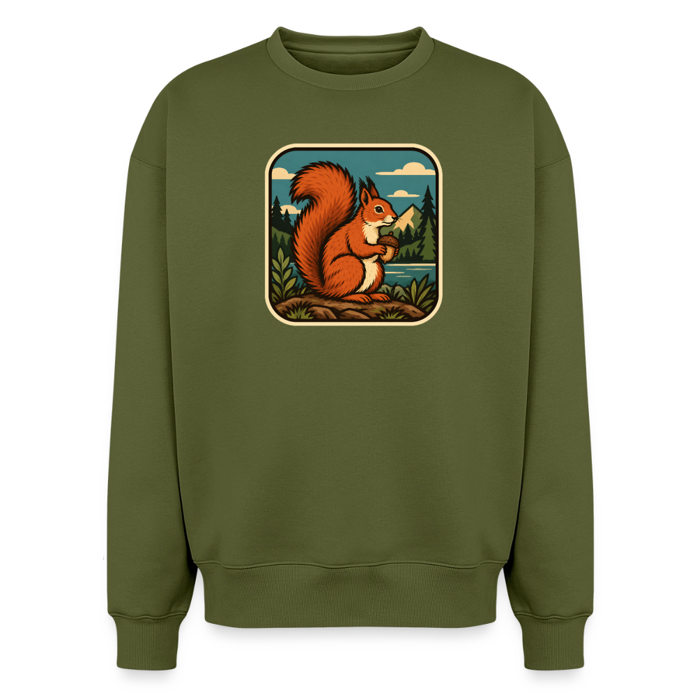 EIchhörnchen Oversized Heavyweight Sweater - Khaki