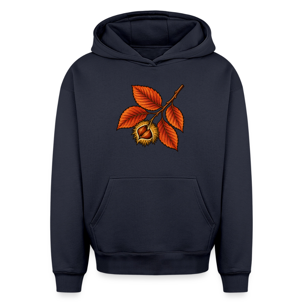 Rotbuchen Zweig Oversized Heavyweight Hoodie - Navy