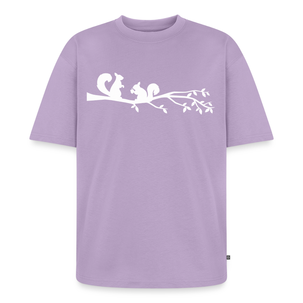 Eichhörnchen Premium Oversized Bio T-Shirt - Lavendel