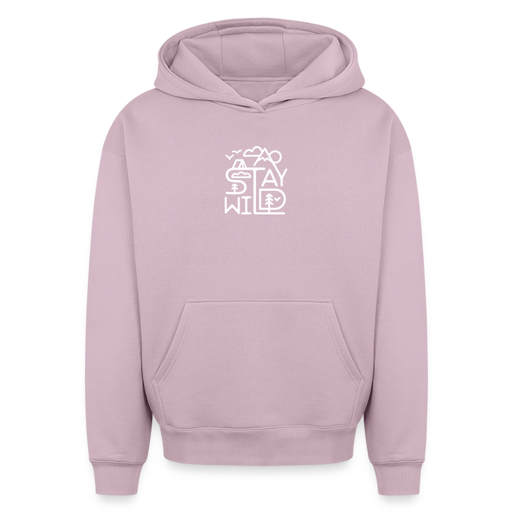 Stay Wild Oversized Heavyweight Hoodie - Altrosa